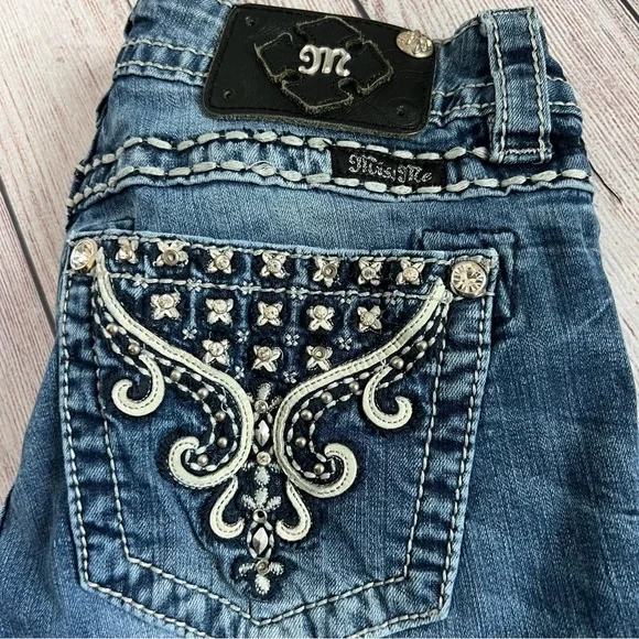 MISS ME Signature Rise Skinny Jeans 28 - Picture 2 of 8